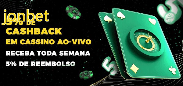 Promoções do cassino ao Vivo jonbet